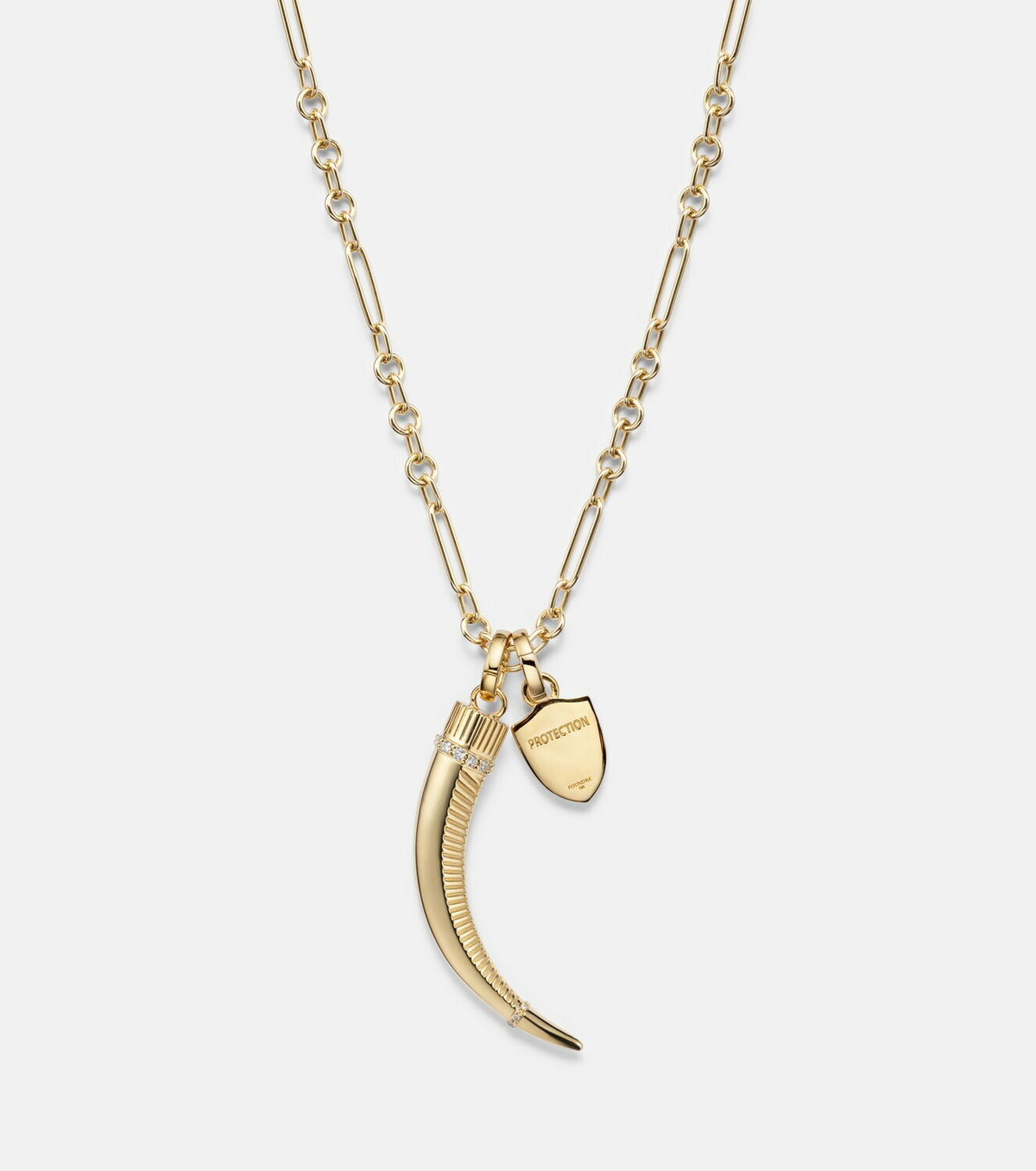 FoundRae Protection & La Loba Claw 18kt gold pendant necklace