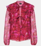Giambattista Valli Floral silk georgette blouse