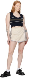 AMBUSH Off-White & Gray Pleats Miniskirt