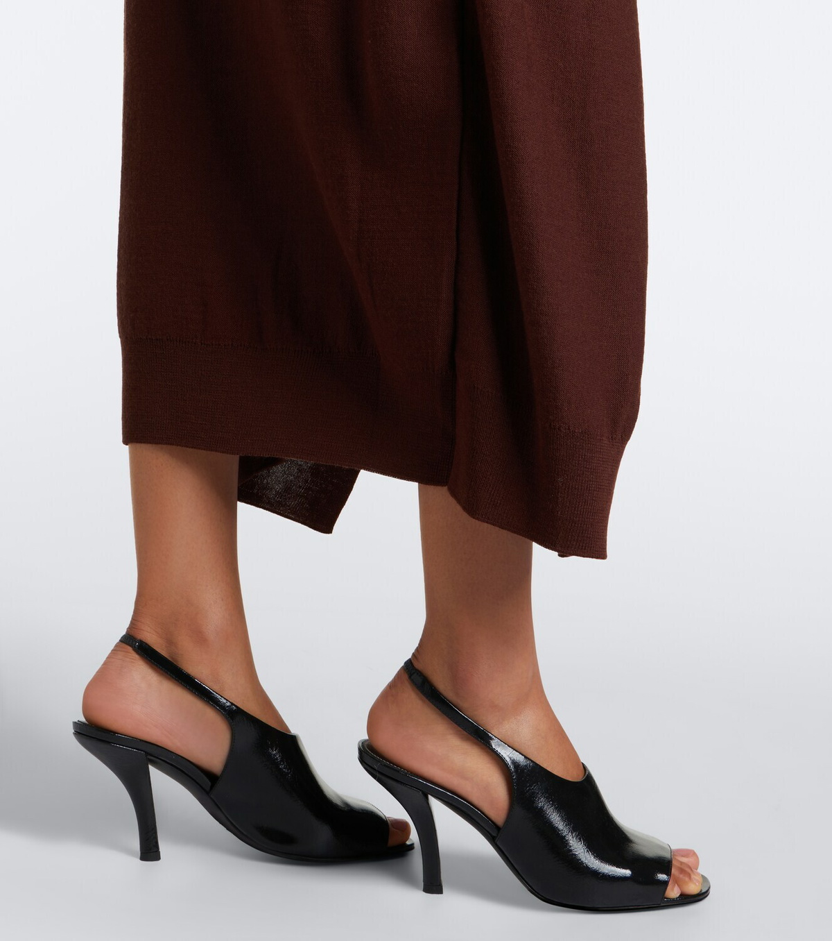 Lemaire Deconstructed wool-blend midi dress