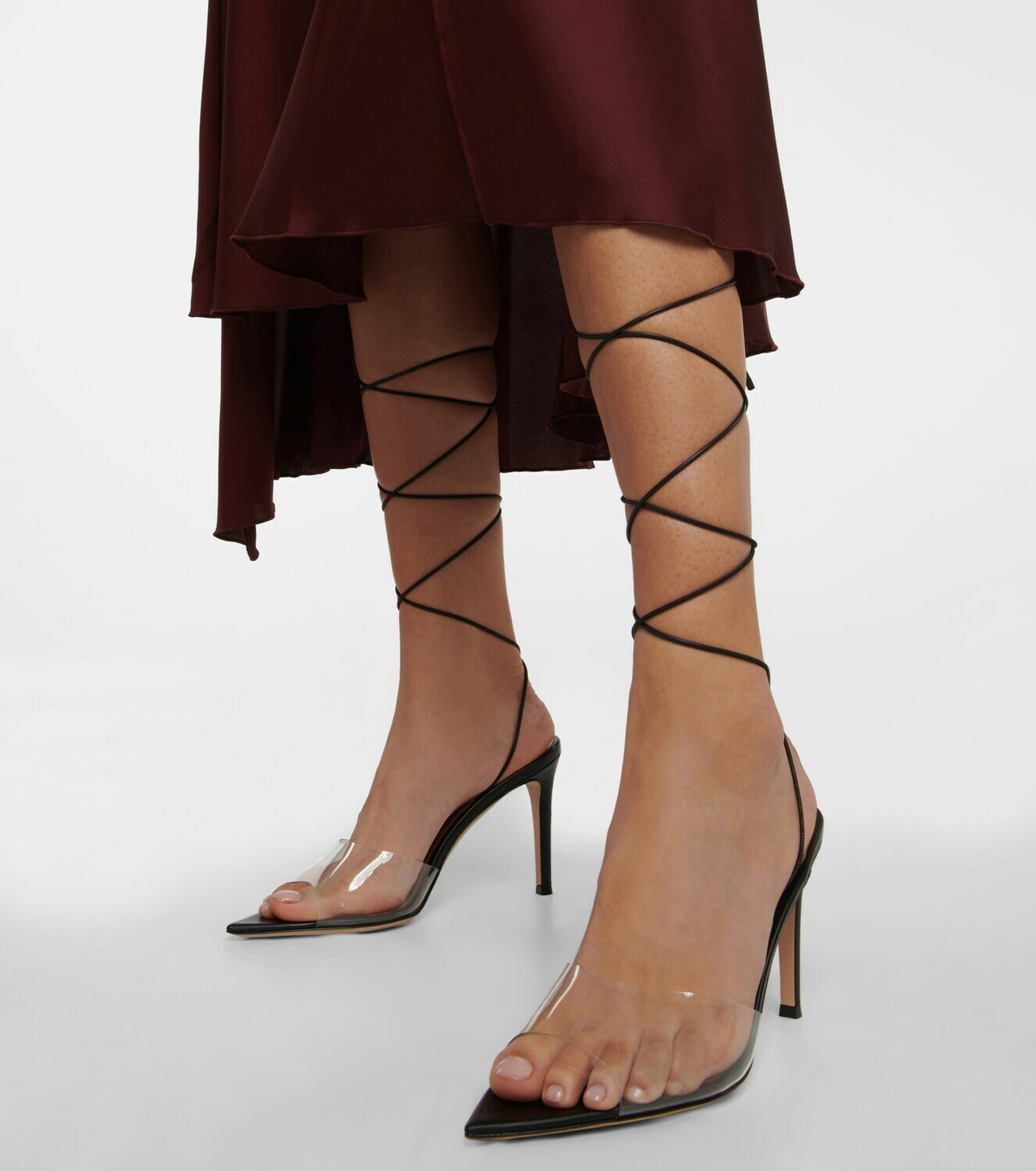 Gianvito Rossi - Skye 85 PVC and leather sandals