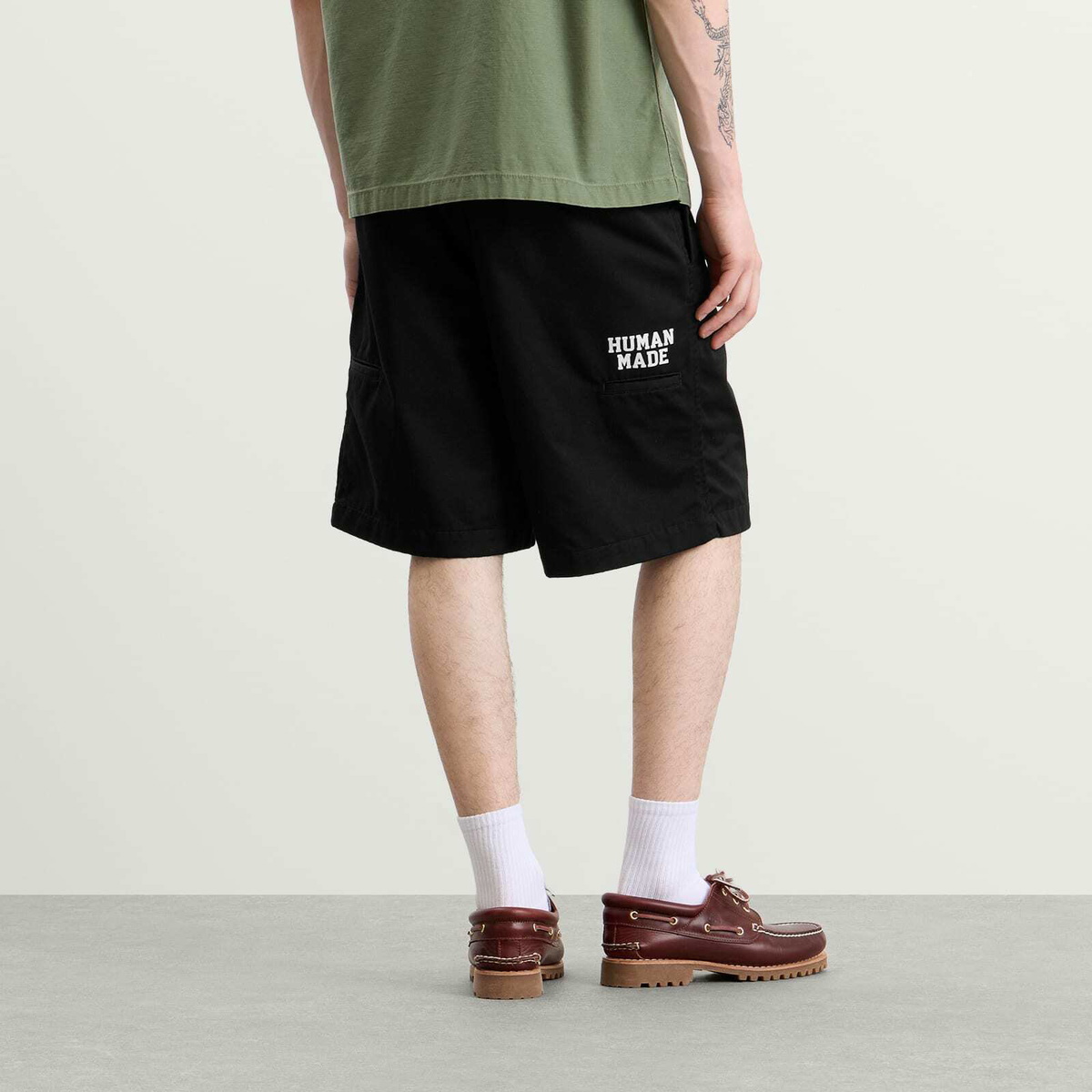 Human Made Men's Pleated Skater Shorts in Black