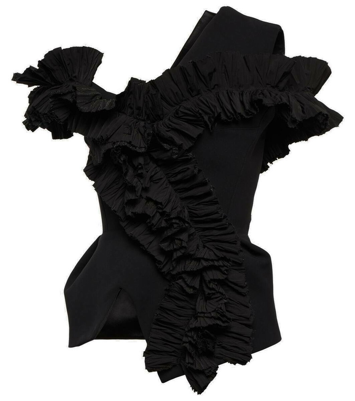 Photo: Maticevski Dark Rose ruffled top