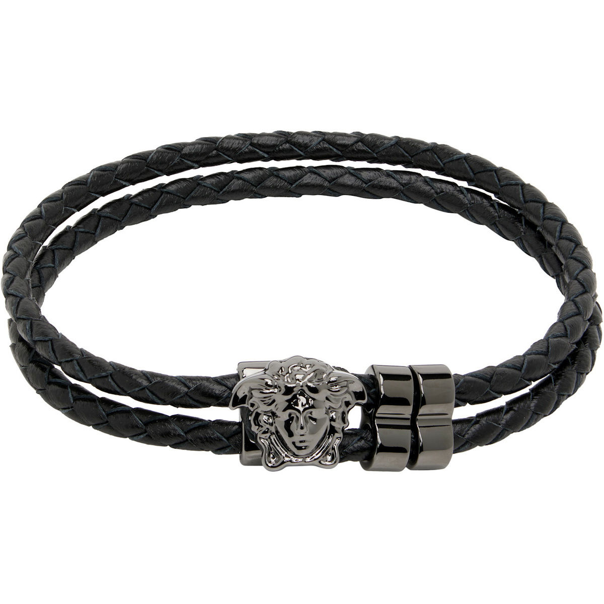 Versace 'La Medusa' Leather Bracelet