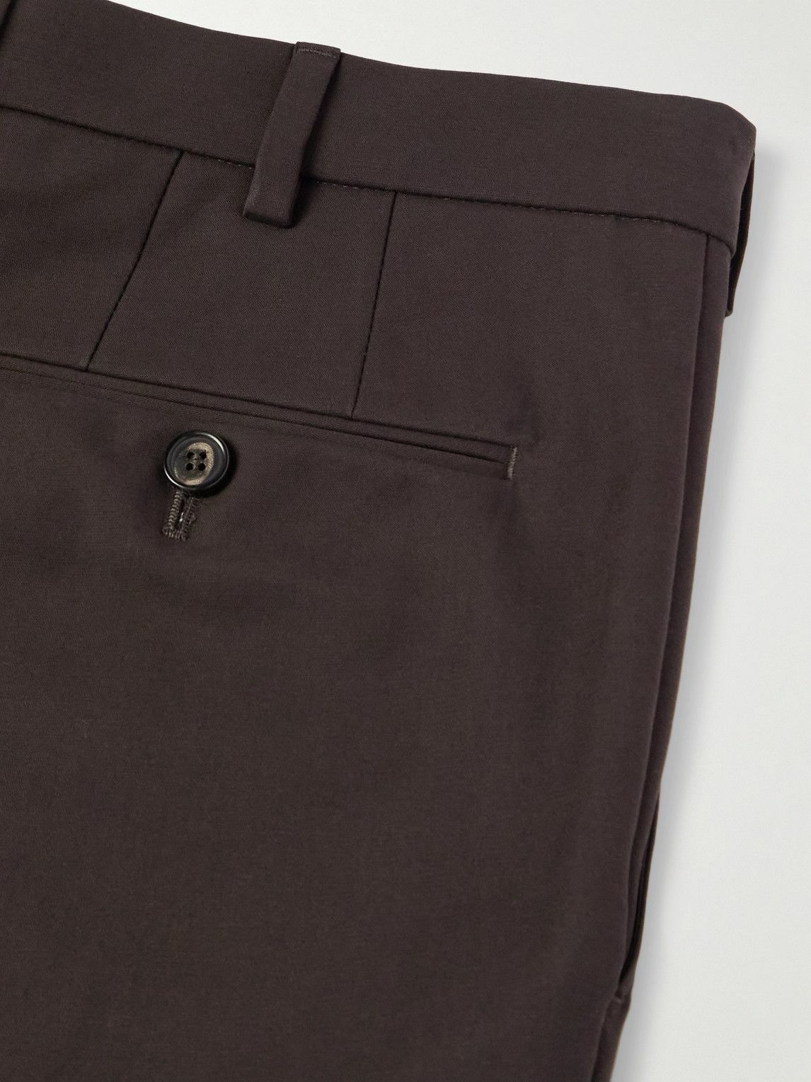 Loro Piana - Carlo Hyannis Tapered Cotton-Blend Trousers - Brown
