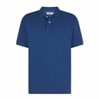 MC2 Saint Barth Denim Piquet Polo With St. Barth Logo With Vintage Effect