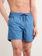 Canali - Straight-Leg Mid-Length Swim Shorts - Blue