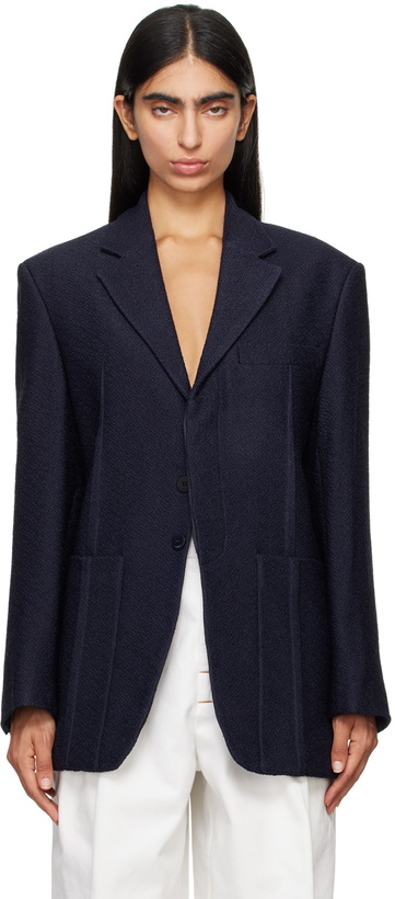 Photo: JACQUEMUS Navy La Casa 'La veste d'Homme' Blazer