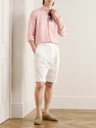 Richard James - Striped Linen Shirt - Pink