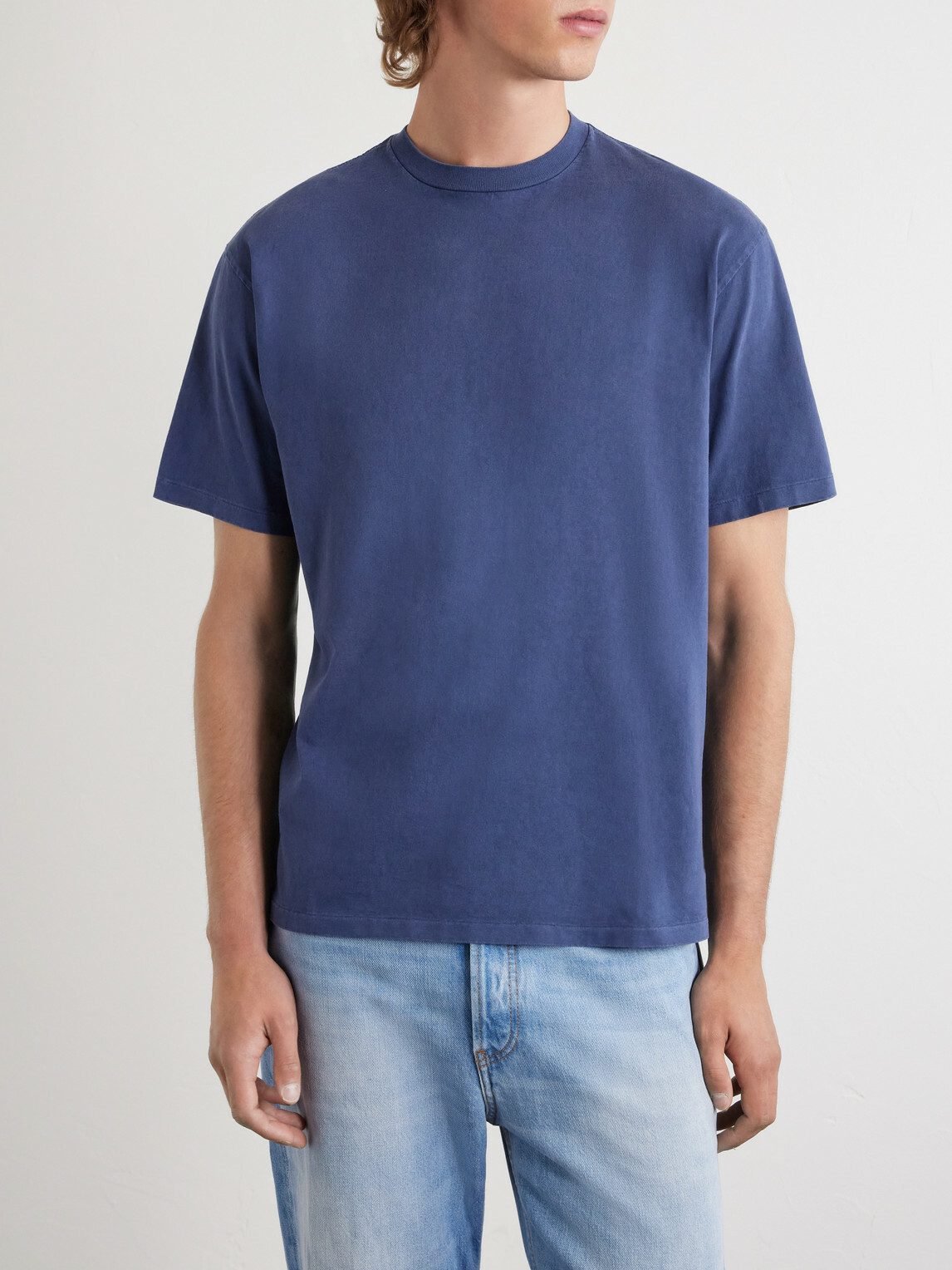 A.PRESSE - Cotton-Jersey T-Shirt - Blue