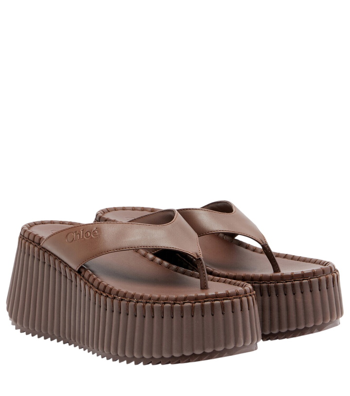 Photo: Chloé Nama leather platform thong sandals