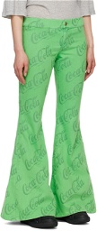 ERL Green Jacquard Jeans