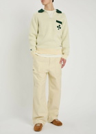 Malbon Braxton Logo-embroidered Cotton Trousers Beige