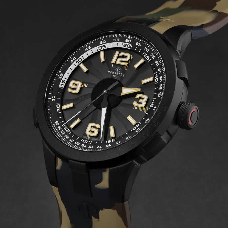 Perrelet Turbine Pilot Automatic Black Dial Mens Watch A1095/5