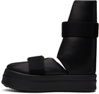Rick Owens Black Hollywood Splint Sandals