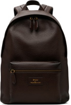 Polo Ralph Lauren Brown Pebbled Leather Backpack