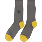 PS by Paul Smith Grey and Yellow Zebra Socks