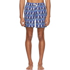 Bather Blue Geometric Art Deco Swim Shorts