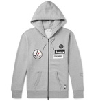 Moncler Genius - 7 Moncler Fragment Appliquéd Mélange Loopback Cotton-Jersey Zip-Up Hoodie - Men - Gray