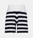 Jardin des Orangers Striped cashmere shorts