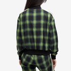 Palm Angels Women's Classic Logo Check Bomber Jacket in Green