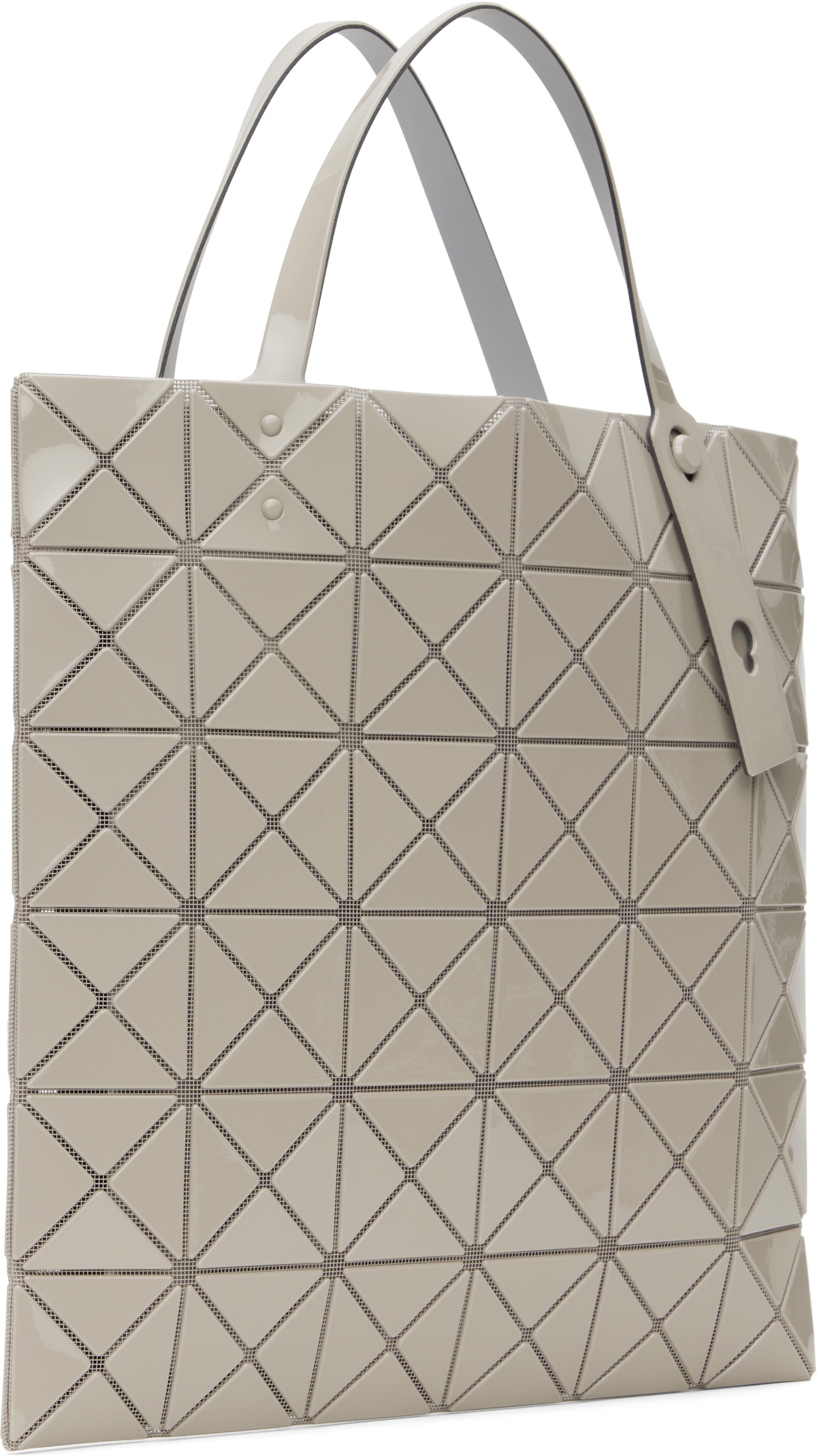 BAO BAO ISSEY MIYAKE Beige Lucent One-Tone Tote Bao Bao Issey Miyake