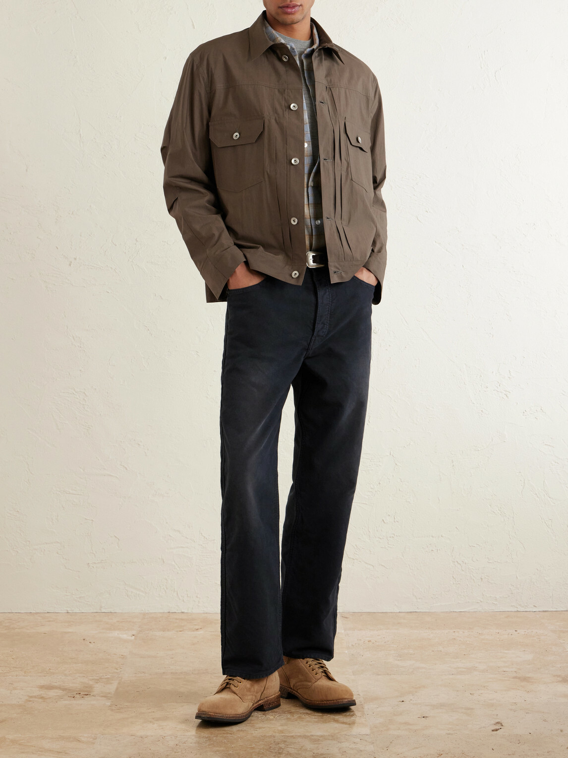 Visvim - Fluxus 01 Straight-Leg Garment-Dyed Distressed Cotton-Corduroy Trousers - Black