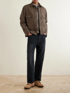 Visvim - Fluxus 01 Straight-Leg Garment-Dyed Distressed Cotton-Corduroy Trousers - Black