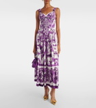 Dolce&Gabbana Majolica cotton corset maxi dress