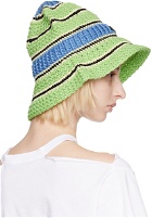 Stella McCartney Green Logo Bucket Hat