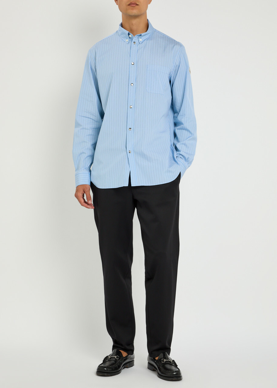 Moncler Cotton Shirt Light Blue