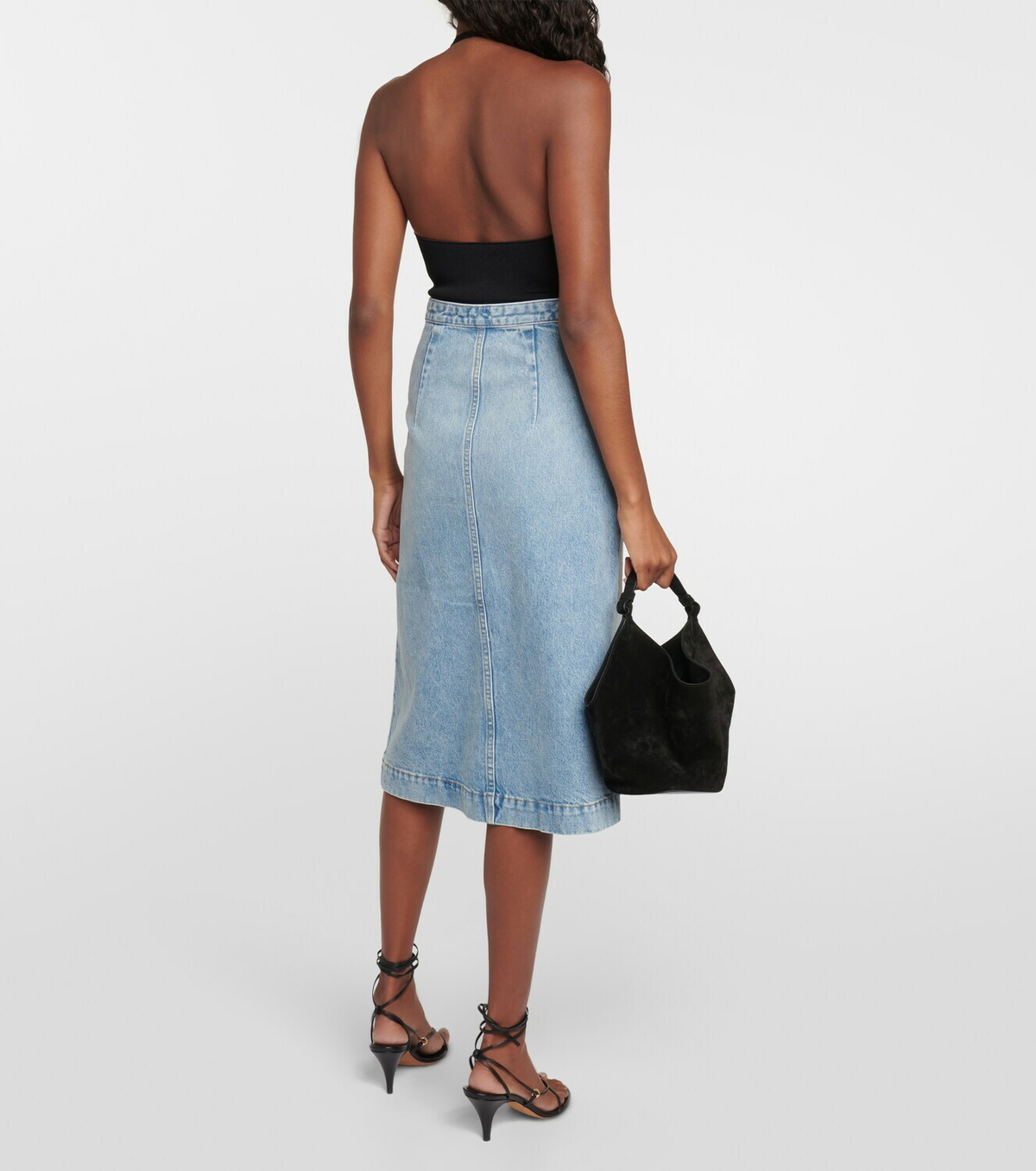Khaite Fraser denim skirt