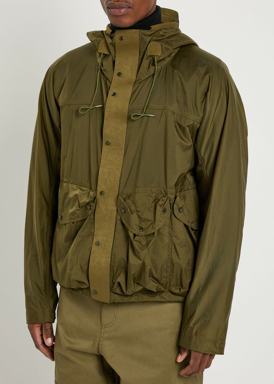 Ten C Skye Panelled Shell Jacket Green