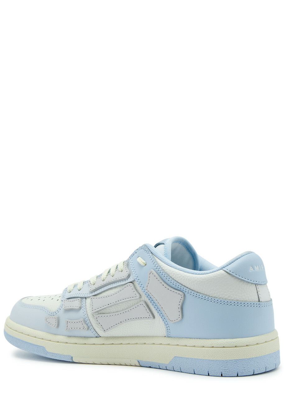 Amiri Skel Panelled Leather Sneakers Light Blue Amiri