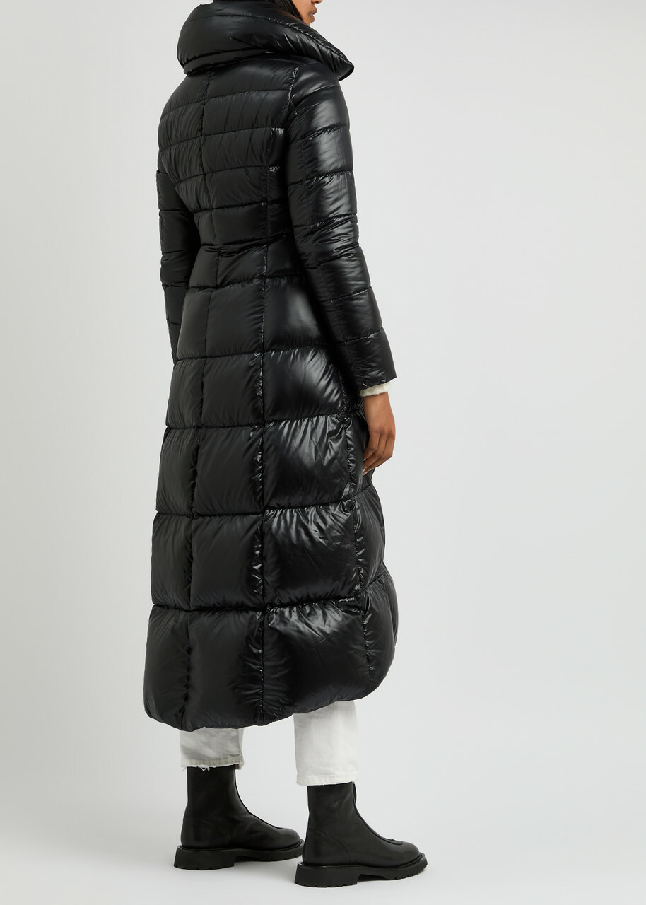 Herno Quilted Belted Shell Coat Black