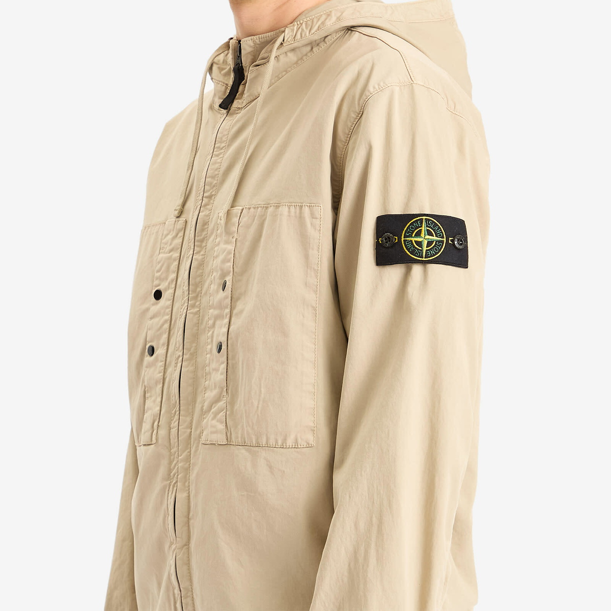Stone Island Men's Supima Cotton Twill Stretch-TC Hooded Jacket in