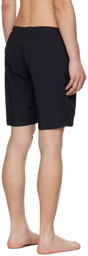 C.P. Company Black Garment-Dyed Swim Shorts