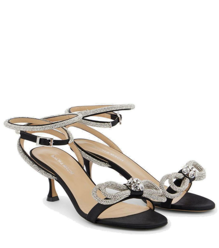 Photo: Mach & Mach Double Bow embellished satin sandals