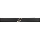 Brioni Reversible Black Script Logo Belt