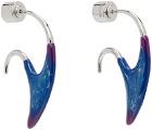 Kiko Kostadinov Silver & Blue Ursa Drop Earrings