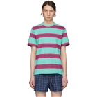 Noah NYC Green Stripe Boarder Summer T-Shirt