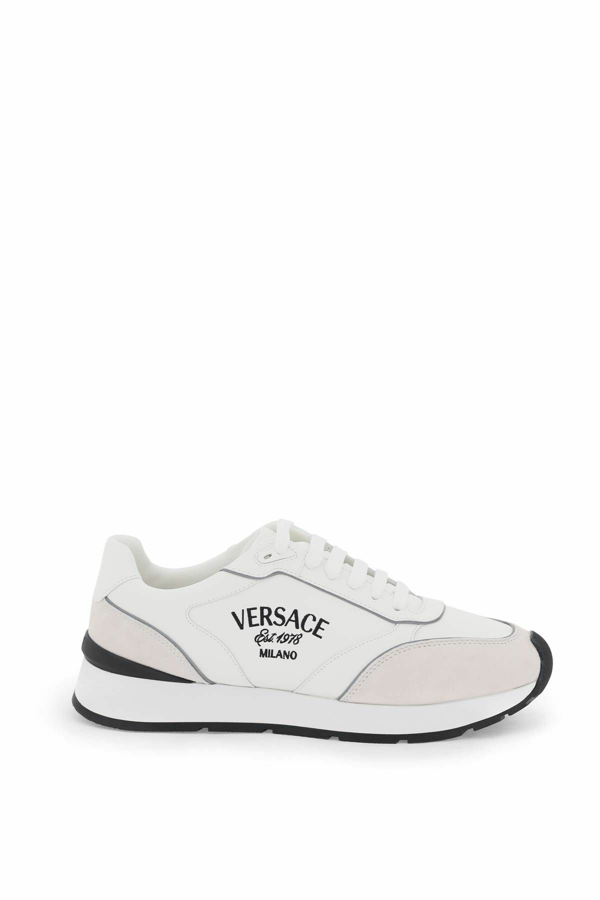 Versace White Fabric Athletic Sneakers main image 1