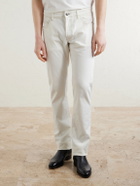 Canali - Slim-Fit Straight-Leg Jeans - White