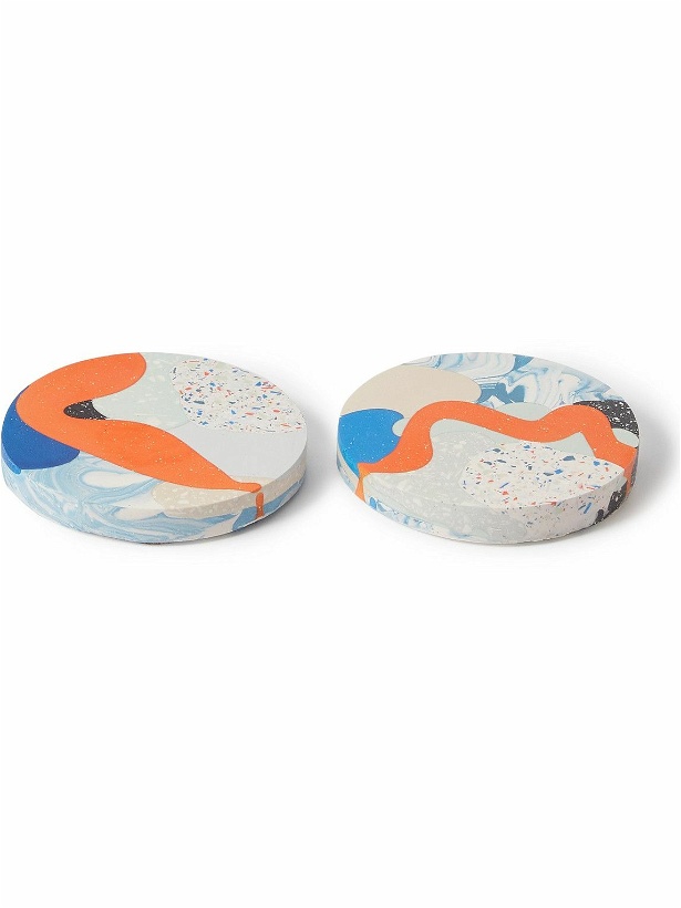 Photo: Katie Gillies - PLAY Set of Two Marble-Effect Jesmonite Coasters