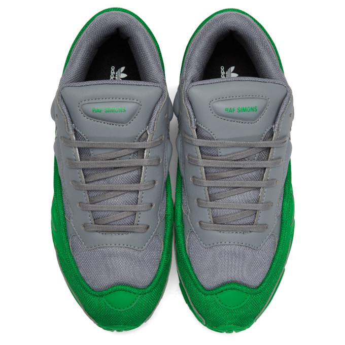 Raf Simons Green And Grey Adidas Originals Edition Ozweego Sneakers Raf 