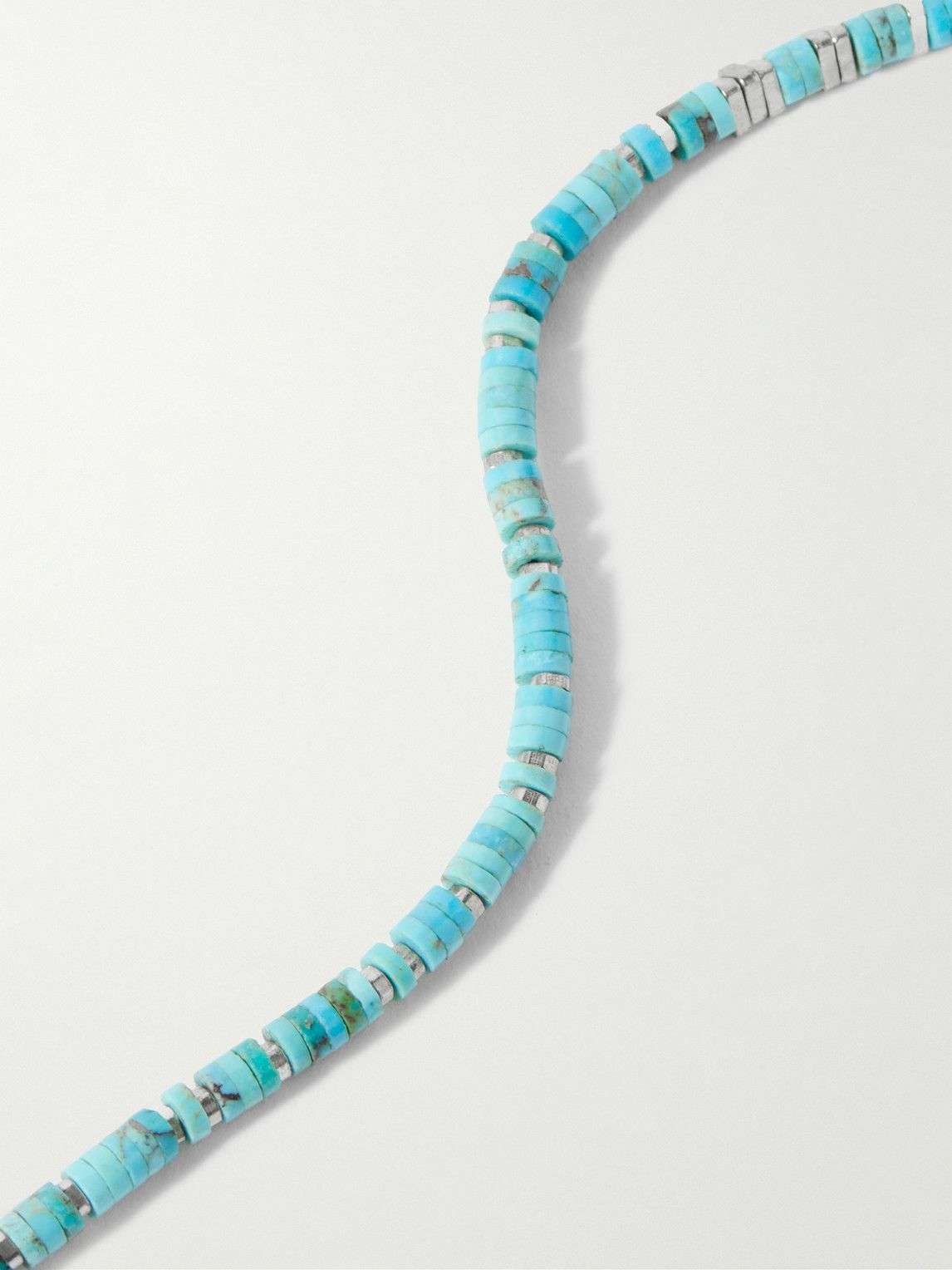 Peyote Bird - Costa Sterling Silver Turquoise Beaded Necklace