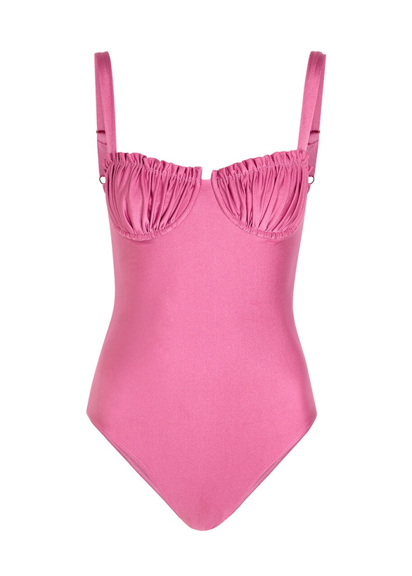 Photo: Faithfull The Brand Tavia Ruffled Swimsuit Pink