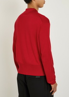 Versace Fine-knit Silk-blend Cardigan Red