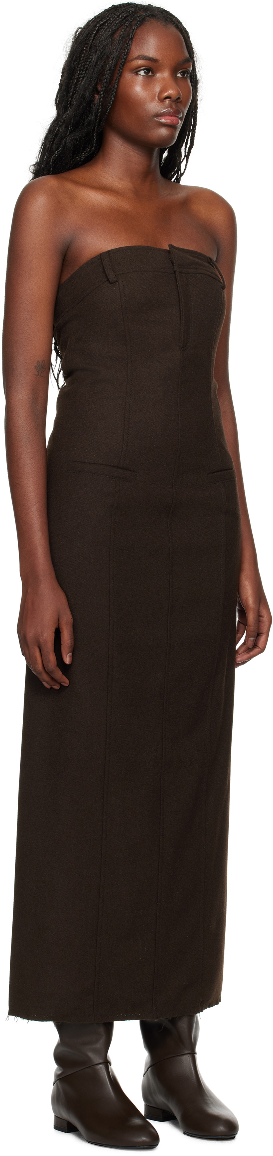 Gimaguas Brown Charlotte Maxi Dress