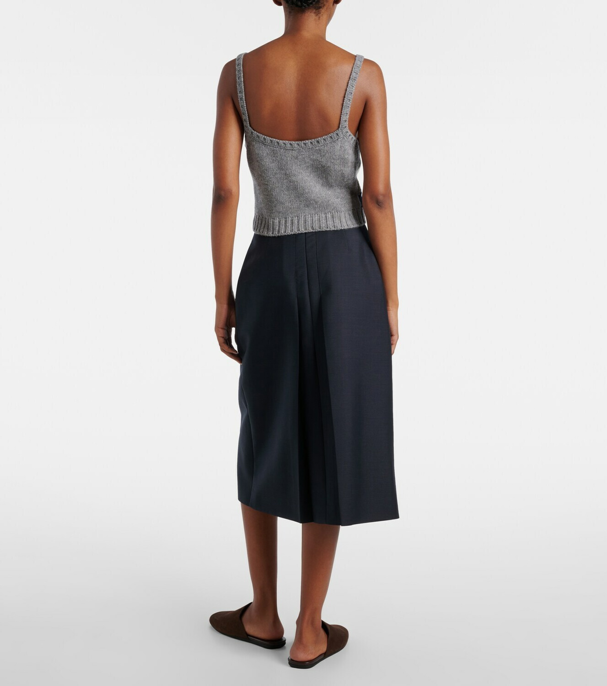 Prada Argyle cashmere crop top